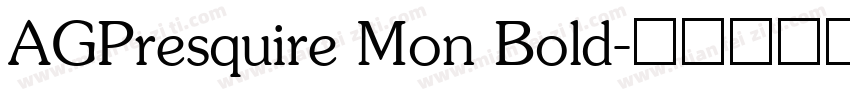 AGPresquire Mon Bold字体转换